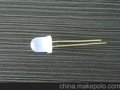 发光二极管8MM白发琥珀色雾状
