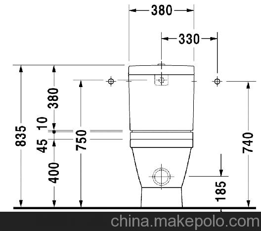 Duravit杜拉維特商鋪分體式座便器