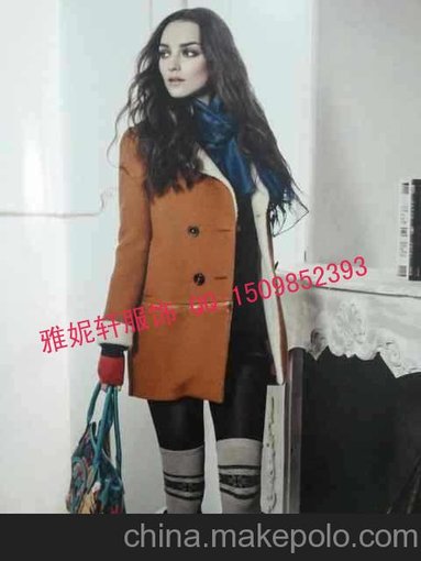 供應BOYI帛逸2012女士呢料庫存尾貨批發(fā)工廠(chǎng)貨源品牌羊毛大衣圖片