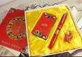 周年庆典礼品企业庆典礼品中国红瓷四件套中国红u盘鼠标套装定制