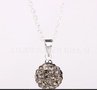 925银饰项链 shamballa pendant 香巴拉吊坠 水晶多钻超闪吊坠