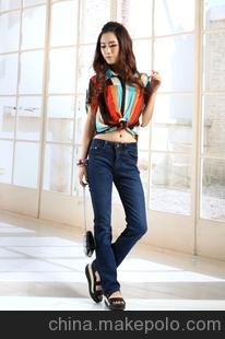 批發(fā)賽依瑪5033 大碼女式直筒牛仔褲 2012秋裝牛仔長褲 廠家直銷圖片