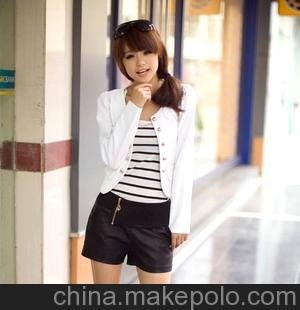 2012秋冬新品 韓版女裝 修身時尚鑲鉆PU皮短褲 靴褲 廠家批發(fā)圖片