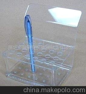 桌上文具盒架,亞克力鋼筆架,有機(jī)玻璃工藝品圖片