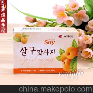 韓國 LG杏子香皂 護(hù)膚皂 水果香皂 美容保濕 抗菌100G 0150圖片
