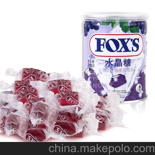 進口印尼 雀巢FOX 水晶糖黑加侖味 1*12 糖果批發(fā) 進口糖果圖片