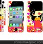 苹果手机皮纹彩膜 iphone4/4S皮纹卡通彩膜 iphone5皮纹彩膜