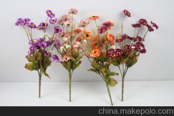 歐式波斯菊  臥室 客廳裝飾花 書(shū)房裝飾花 絹花假花仿真花套裝圖片