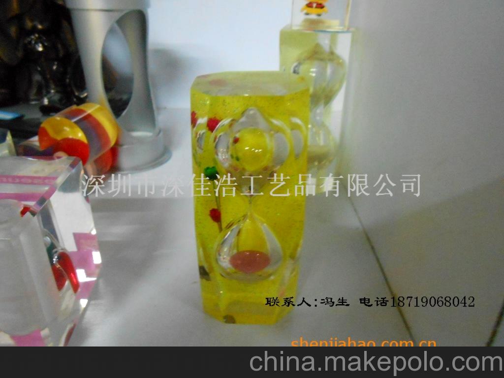 商務(wù)禮品沙漏 創(chuàng)意工藝禮品擺件 水晶膠生日禮品沙漏