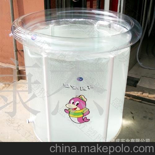 廠家專業(yè)生產(chǎn)PVC透明折疊嬰兒支架游泳池 80X80CM 可貼牌OEM生產(chǎn)圖片