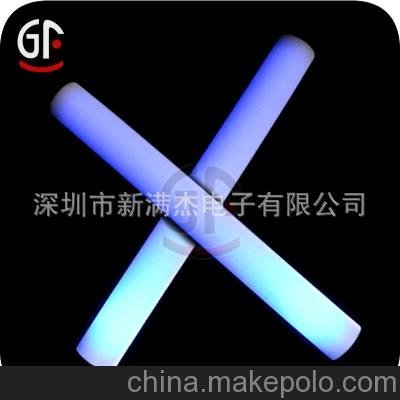 七彩海綿棒 閃光棒 LED發(fā)光棒 泡沫海綿棒 活動用品批發(fā)圖片