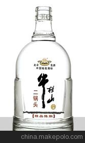 廠家供應(yīng)  精白料玻璃酒瓶  可根據(jù)廠家來圖來樣定做玻璃酒瓶圖片