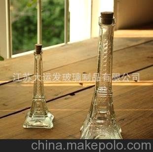 廠家供應(yīng) 玻璃工藝瓶 鐵塔瓶（含木塞）圖片