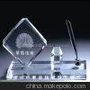 淄博水晶奖杯制作水晶笔筒 水晶工艺品礼品