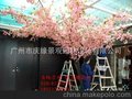 家居摆设 桃红仿真樱花树 浪漫花绢制作 会展摆放 绿化植物