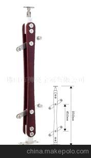 廠家直銷鋼木玻璃爪立柱850MM；物美價(jià)廉，可來(lái)圖紙訂造！圖片