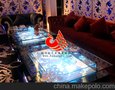 杭艺家具酒吧酒店家具不锈钢茶几/高级会所钢化玻璃茶几/KTV发光茶几