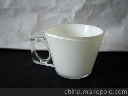 帶柄玻璃杯，酒杯，茶杯，日用水杯，磨砂杯圖片