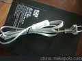透明电源线PVC欧标电源线，透明欧洲两芯插头带304开关
