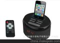 厂家苹果SD插卡iphone音箱U盘播放音箱酒店客房床头柜闹钟音箱