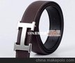 Hermes/愛馬仕 正品 H扣頭 咖啡色 32mm 皮帶 腰帶 原版皮 帶票