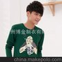 2013新款 圆领 长T恤 印花 人像 潮爆款法国绒拉架(货号：9125)