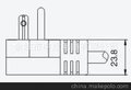 UL美式弯插NEMA 6-20 出口美国电源线 20A 250V