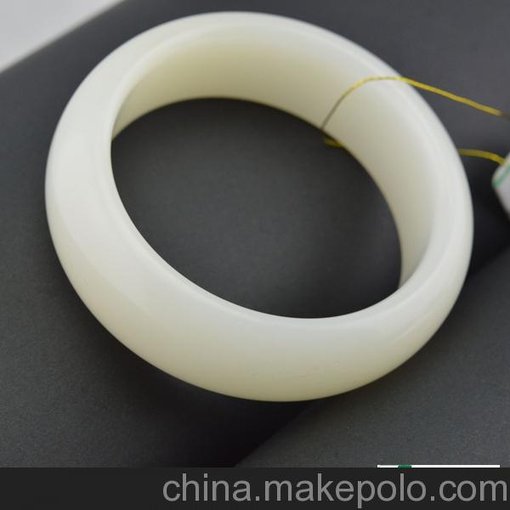供應(yīng)天然正品和田白玉手鐲玉器圖片