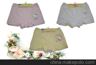外貿出口純棉兒童內褲，hello kitty兒童平角褲，可愛KT貓四角褲