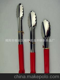 家盈廠直銷出口無磁浸塑軟膠食品夾 面包夾 食物夾 西餐自助餐夾圖片