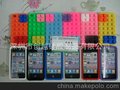 厂家直销供应新款积木日韩风格iphone4/4s硅胶手机保护套