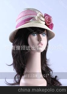 新款 模特頭批發(fā) 藝術(shù)模特頭 女模特頭模 戴帽子頭模 NO.0870圖片