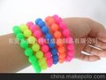 多色珍珠手链Silica gel hand ring，佛珠手链 夜光手链