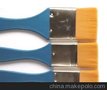供应画笔 A10206 短峰,金色尼龙毛,马口铁镀镍,蓝柄,短柄 专业