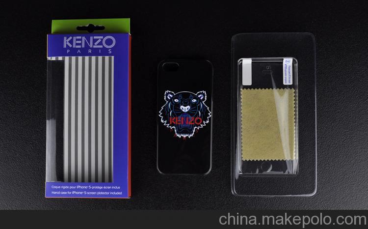 Kenzo 高田賢三黃偉文老虎頭手機殼iphone4／4s iphone5保護套