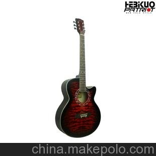 供應PT-401-DM-JW/40寸水晶紋缺角民謠吉他化紅色RDS 和必括樂器圖片
