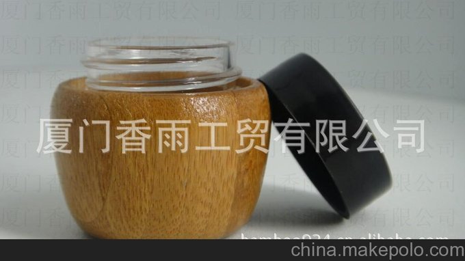 提供化妝品竹木制品10克膏霜瓶圖片