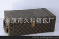 现货批发生产销售 格子纹双支皮盒 红酒皮盒定做