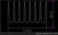 工业铝型材梳子散热器