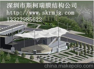 商業(yè)街拉膜設計，商業(yè)街景觀膜結構供應，商業(yè)街遮陽棚張拉膜圖片