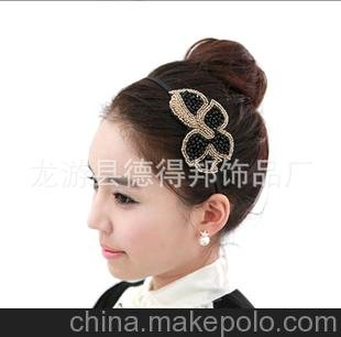 頭箍批發(fā) 韓版精美氣質(zhì)頭飾發(fā)飾 水晶樹葉形頭飾發(fā)箍圖片