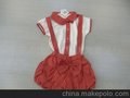 CUTE CLUB夏日炫彩系列--白点蝴蝶结吊带裤套装