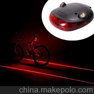 騎行5LED安全生命線Letdooo激光尾燈T3平行線式激光自行車尾燈