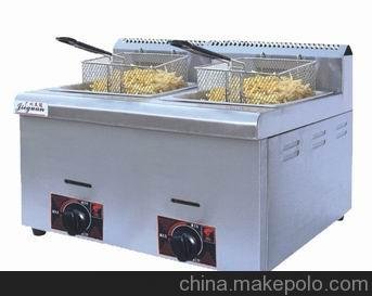 西安有賣臺式單缸單篩電炸爐，臺式雙缸雙篩電炸爐，那有燃?xì)鈫胃讍魏Y炸爐，燃?xì)怆p缸雙篩炸爐么？圖片