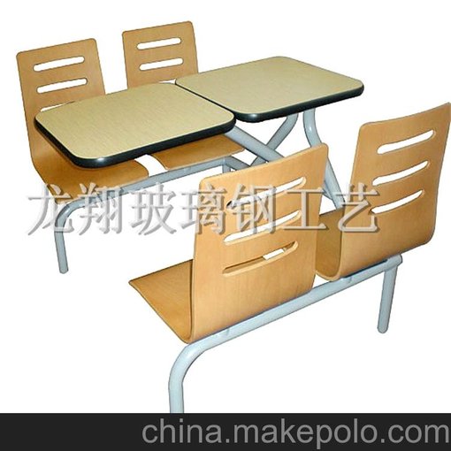 龍翔廠(chǎng)家直銷(xiāo)批發(fā)玻璃鋼 實(shí)木飯堂餐桌椅 二人餐桌 大理石餐桌椅圖片