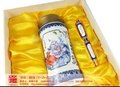 景泰蓝笔,景泰蓝保温杯,陶瓷笔外壳,会议礼品,醴陵陶瓷,厂家批发
