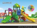 供应开心乐园幼儿园全塑料大型塑料滑梯