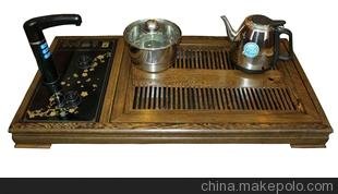 特價(jià)非洲雞翅木茶盤(pán)（送電磁爐） 雞翅木功夫茶盤(pán)批發(fā)DM-1032B圖片