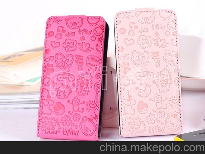 來(lái)料加工 iphone4手機皮套 小魔女皮套 上下開(kāi) 4s皮套圖片