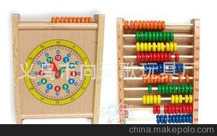 出口 木制玩具 外貿(mào)益智玩具 嬰幼兒教具 木質(zhì)玩具算盤 計算架圖片